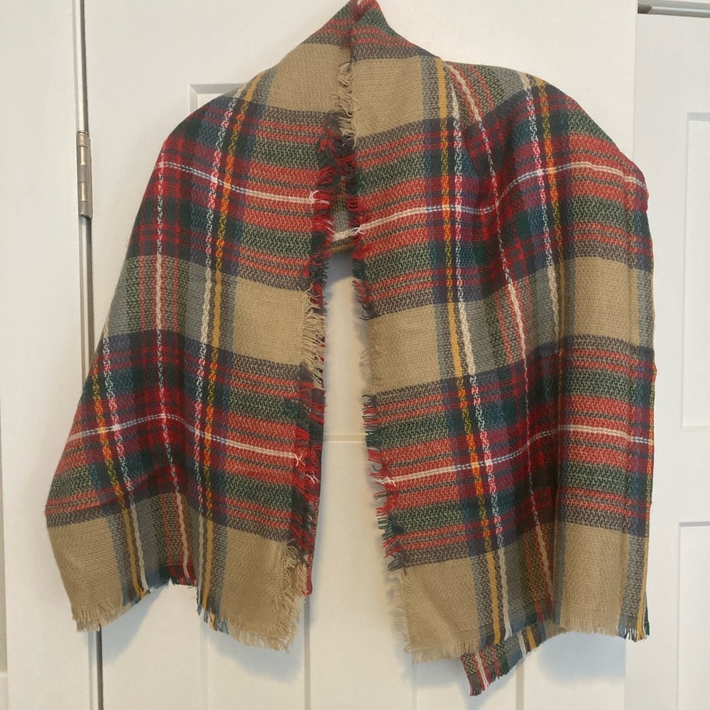 Plaid Blanket Scarf